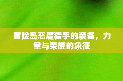 冒险岛恶魔猎手的装备图片