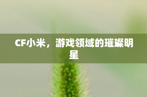 游戏领域的璀璨明星图片