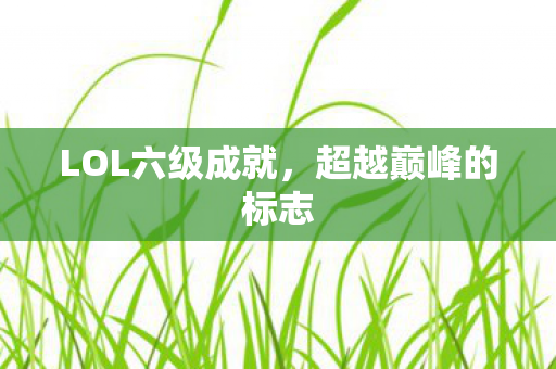 LOL六级成就图片