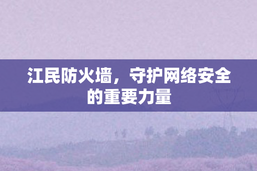 守护网络安全的重要力量图片