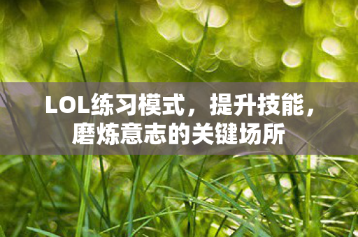 磨炼意志的关键场所图片