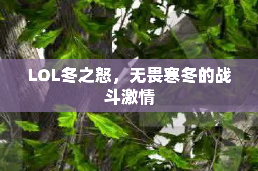 无畏寒冬的战斗激情图片