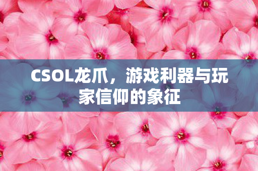 游戏利器与玩家信仰的象征图片