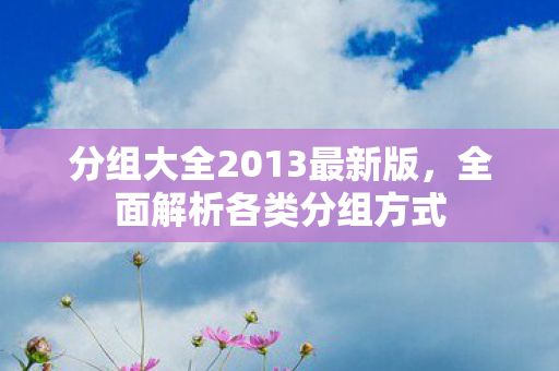 分组大全2013最新版图片