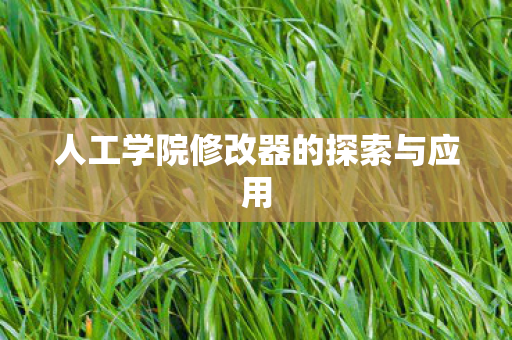 人工学院修改器的探索与应用图片