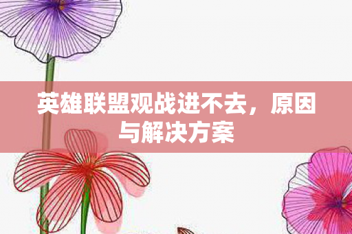 英雄联盟观战进不去图片