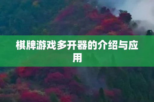 棋牌游戏多开器的介绍与应用图片