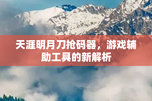 游戏辅助工具的新解析图片
