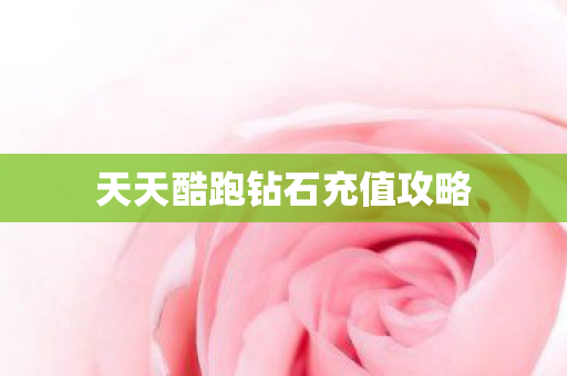 天天酷跑钻石充值攻略图片