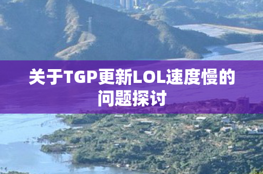 关于TGP更新LOL速度慢的问题探讨图片