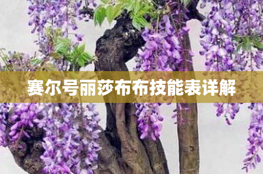 赛尔号丽莎布布技能表详解图片