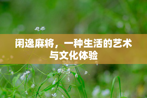 一种生活的艺术与文化体验图片