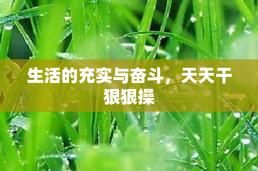 生活的充实与奋斗图片