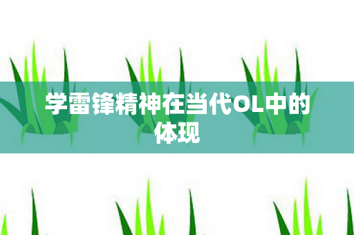 学雷锋精神在当代OL中的体现图片