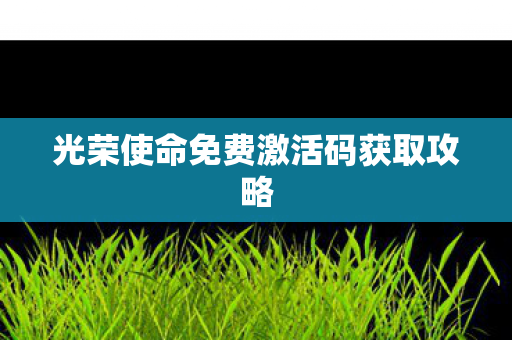 光荣使命免费激活码获取攻略图片