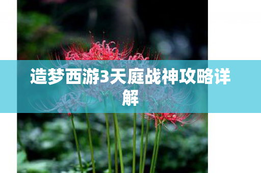 造梦西游3天庭战神攻略详解图片