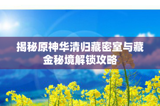 揭秘原神华清归藏密室与藏金秘境解锁攻略图片
