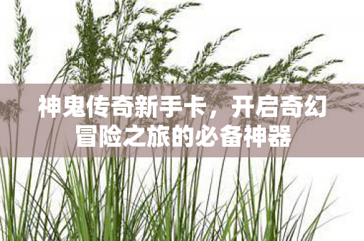 开启奇幻冒险之旅的必备神器图片