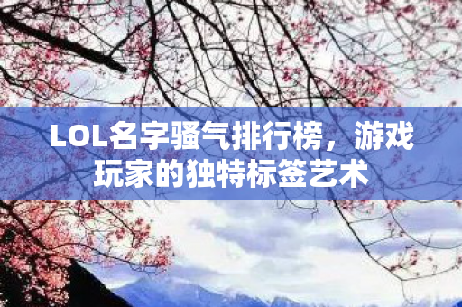 游戏玩家的独特标签艺术图片