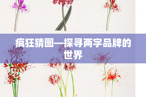 探寻两字品牌的世界图片