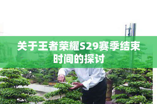 关于王者荣耀S29赛季结束时间的探讨图片