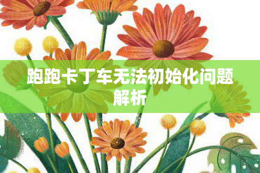 跑跑卡丁车无法初始化问题解析图片