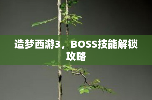 BOSS技能解锁攻略图片
