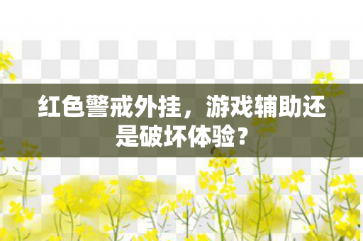 游戏辅助还是破坏体验图片