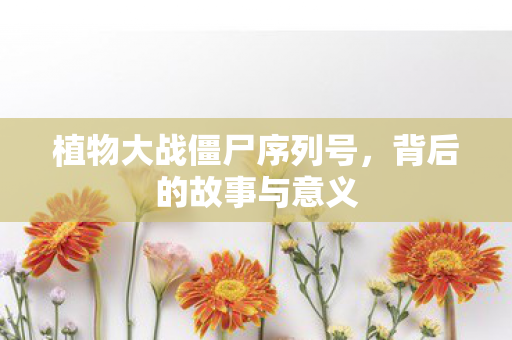 植物大战僵尸序列号图片