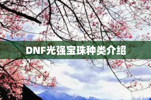 DNF光强宝珠种类介绍图片