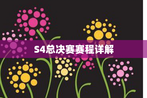 S4总决赛赛程详解图片