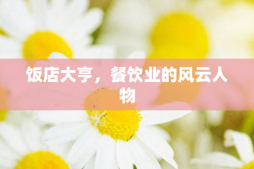 餐饮业的风云人物图片