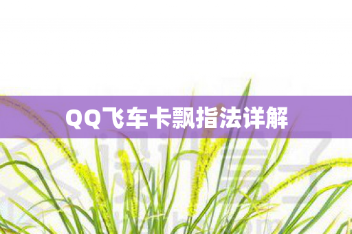 QQ飞车卡飘指法详解图片