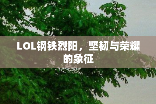 坚韧与荣耀的象征图片