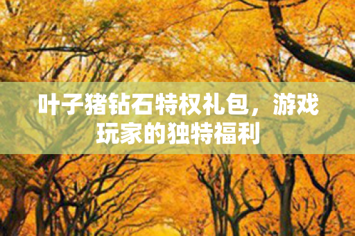 叶子猪钻石特权礼包图片