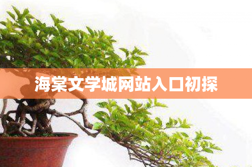 海棠文学城网站入口初探图片
