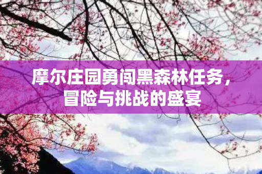 摩尔庄园勇闯黑森林任务图片
