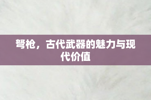 古代武器的魅力与现代价值图片