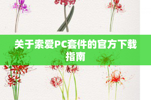 关于索爱PC套件的官方下载指南图片
