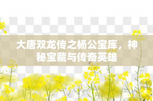 大唐双龙传之杨公宝库图片