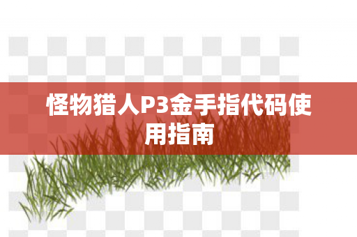 怪物猎人P3金手指代码使用指南图片