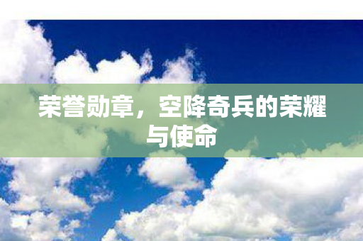 空降奇兵的荣耀与使命图片