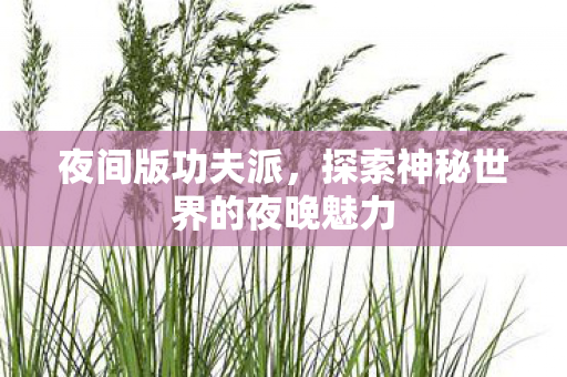 探索神秘世界的夜晚魅力图片