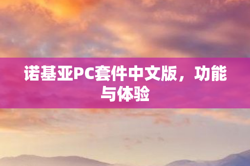 诺基亚PC套件中文版图片
