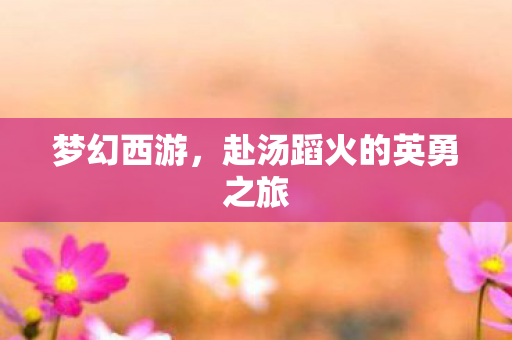 赴汤蹈火的英勇之旅图片