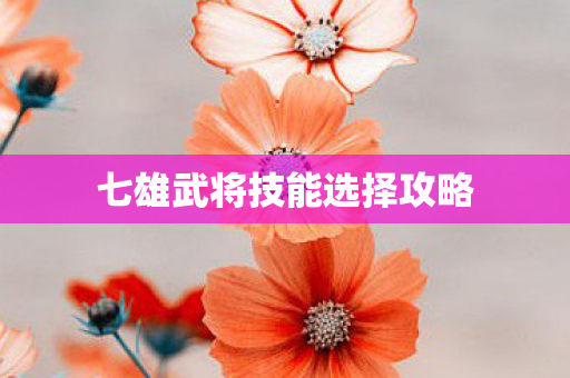 七雄武将技能选择攻略图片