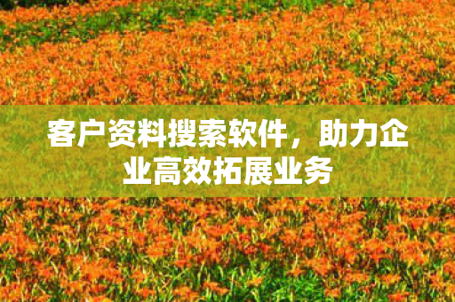 助力企业高效拓展业务图片
