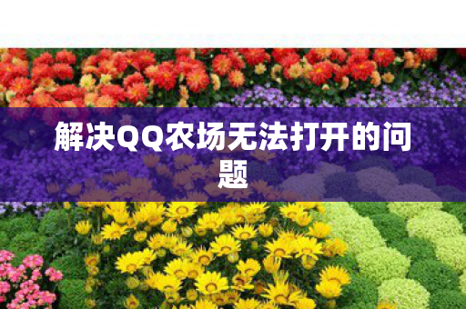 解决QQ农场无法打开的问题图片