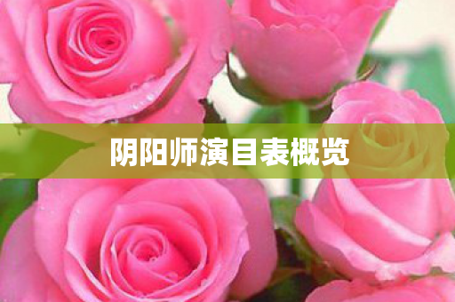 阴阳师演目表概览图片