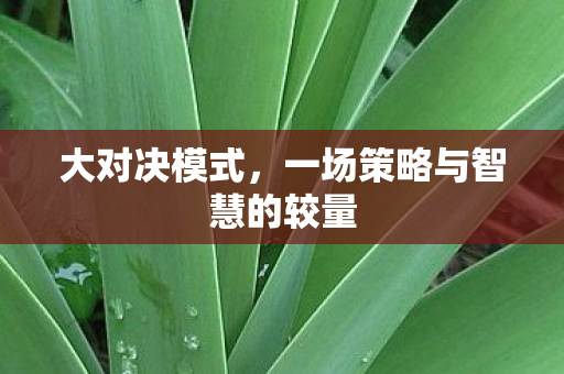 一场策略与智慧的较量图片